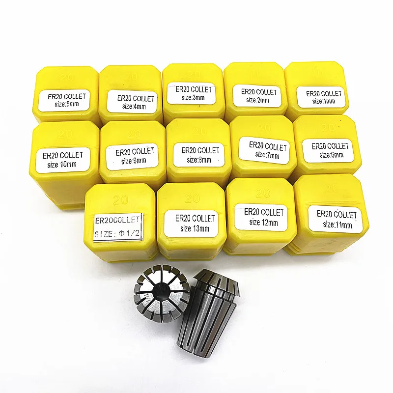 ER20 1/2/3/4/5/6/7/8/9/10/11/12/13 1/4 1/8 MM spring collet tool holder for CNC engraving machine&milling lath