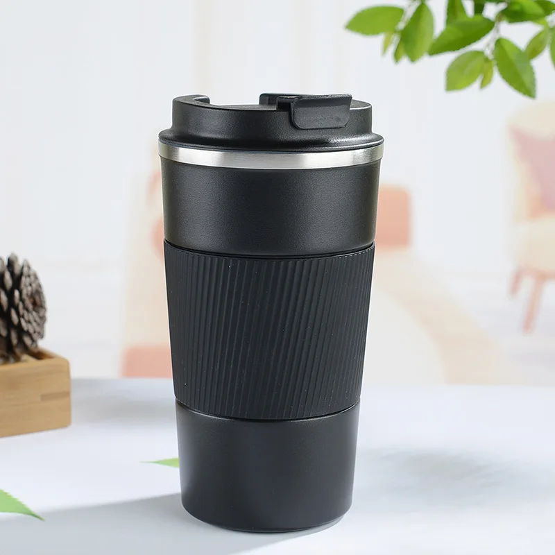380/510ml Coffee Thermos Mug Anti-scald Portable Water Cup Stainless Steel 304 Coffee Cup Anti-slip Leakproof Car Cups 1