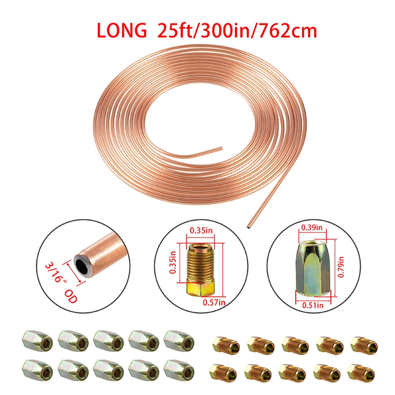 Cavi Freno Auto In Acciaio Rame - Rotolo 10m Con Dadi - Foto 8