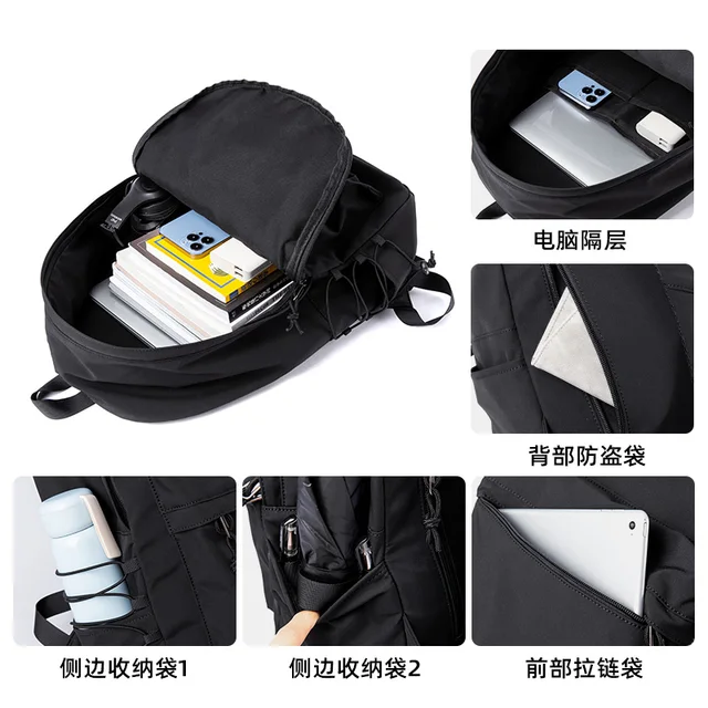 Men's Backpack Oxford Waterproof 14 inch Laptop Unisex Casual Mochila Sports Travel Zipper Lightweight Rucksacks 3
