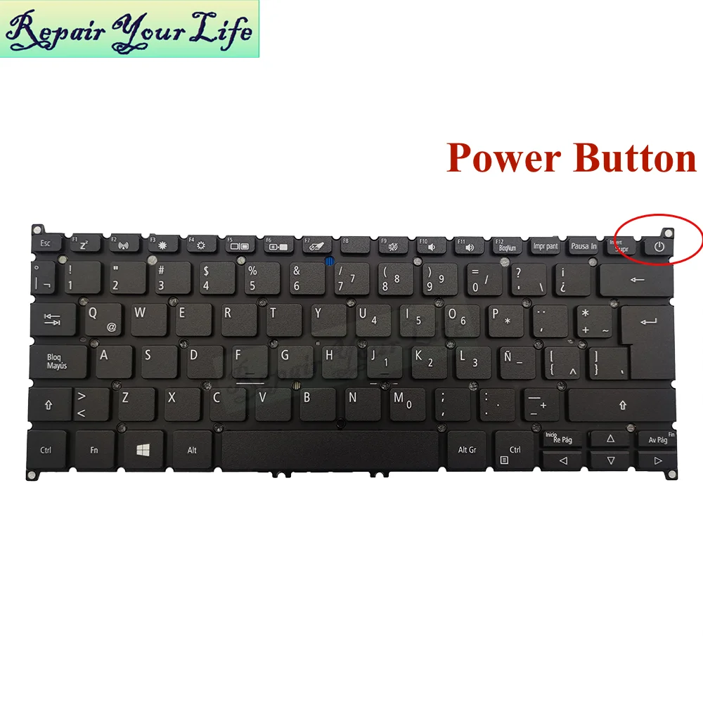 Teclado para Acer Swift Sf31456 54 54g Sf31441 N17w2 Aspire A514-52 N19h2 Sv3t Sv03t-a80b Pt-br uk Francês Latim Espanhol - Imagem 3