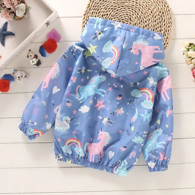 여아 야외용 얇은 재킷 아동용 방풍 코트 봄 가을 유행 키즈 아우터 방수 쉘 코트