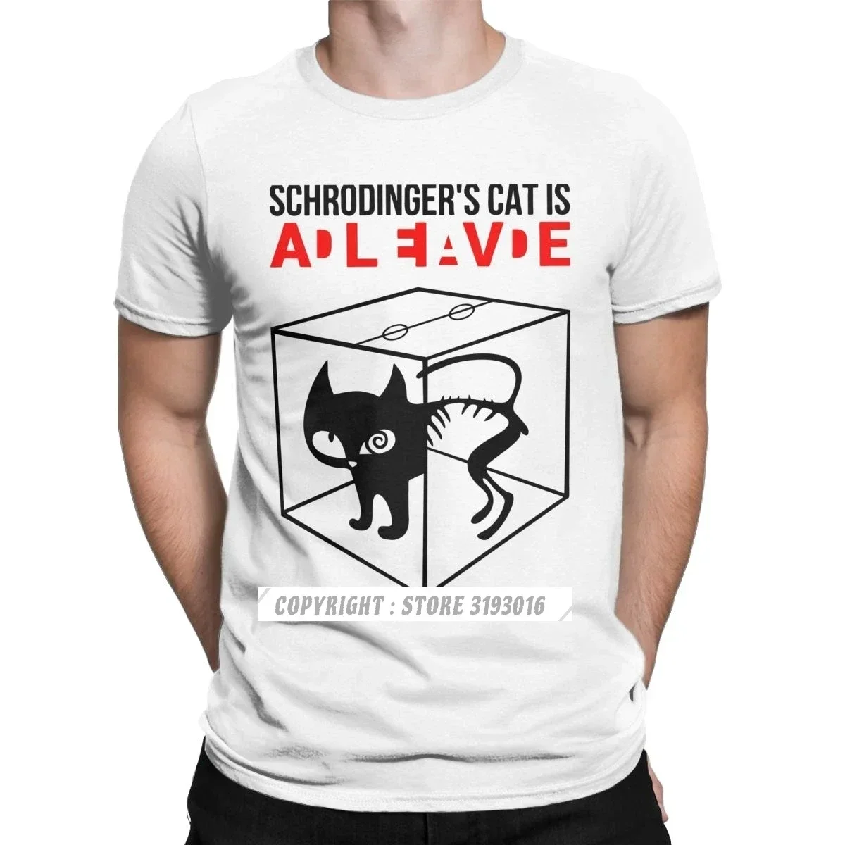 

A3569 Schrodinger's Cat Is Dead And Alive T Shirt Men Mechanics Physics Science Printed New Tops T Shirt Custom Drop Ship