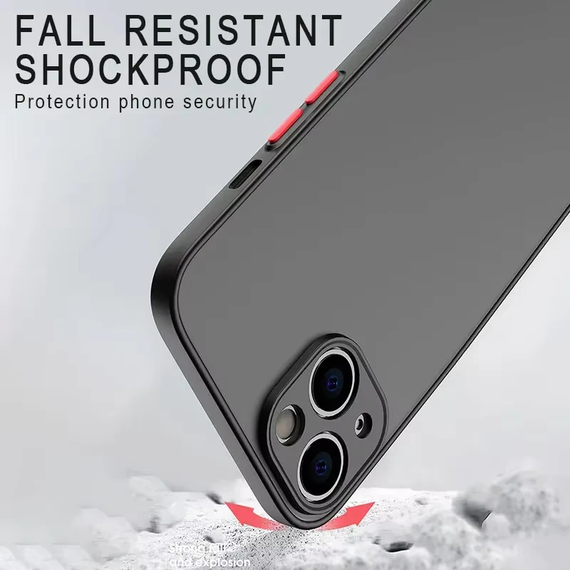 Luxury Matte Shockproof Phone Case - Soft Silicone Finish