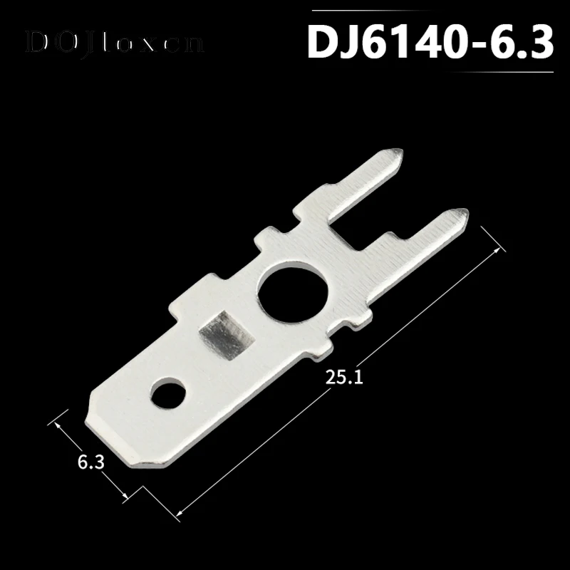 50 O 100 Terminali A Saldare In Ottone H62, 6.3 Mm Sporgente, Stagnati, Per PCB E Crimpatura