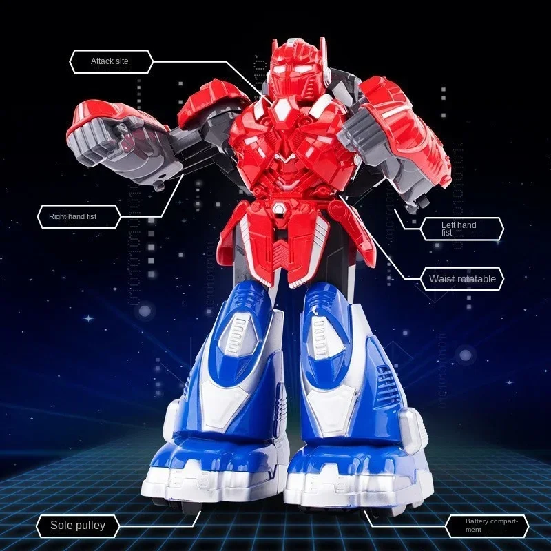 somatosensory control battle robot music light large double battle boxing toy RC robot toy parent-child interactive game gift 3