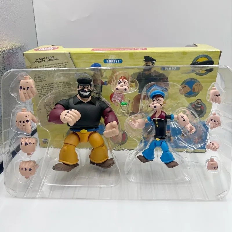 

Двойной набор Popeye the Strongman & Brutus, классические экшн-фигурки из анимации, модели кукол Премиум-Коллекции