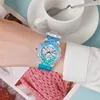 Sanrio luminescence Cinnamoro Kuromi 3D Pattern Child Wrist Watch Cute Watch Cartoon Christmas Watchband Kids Gift 5
