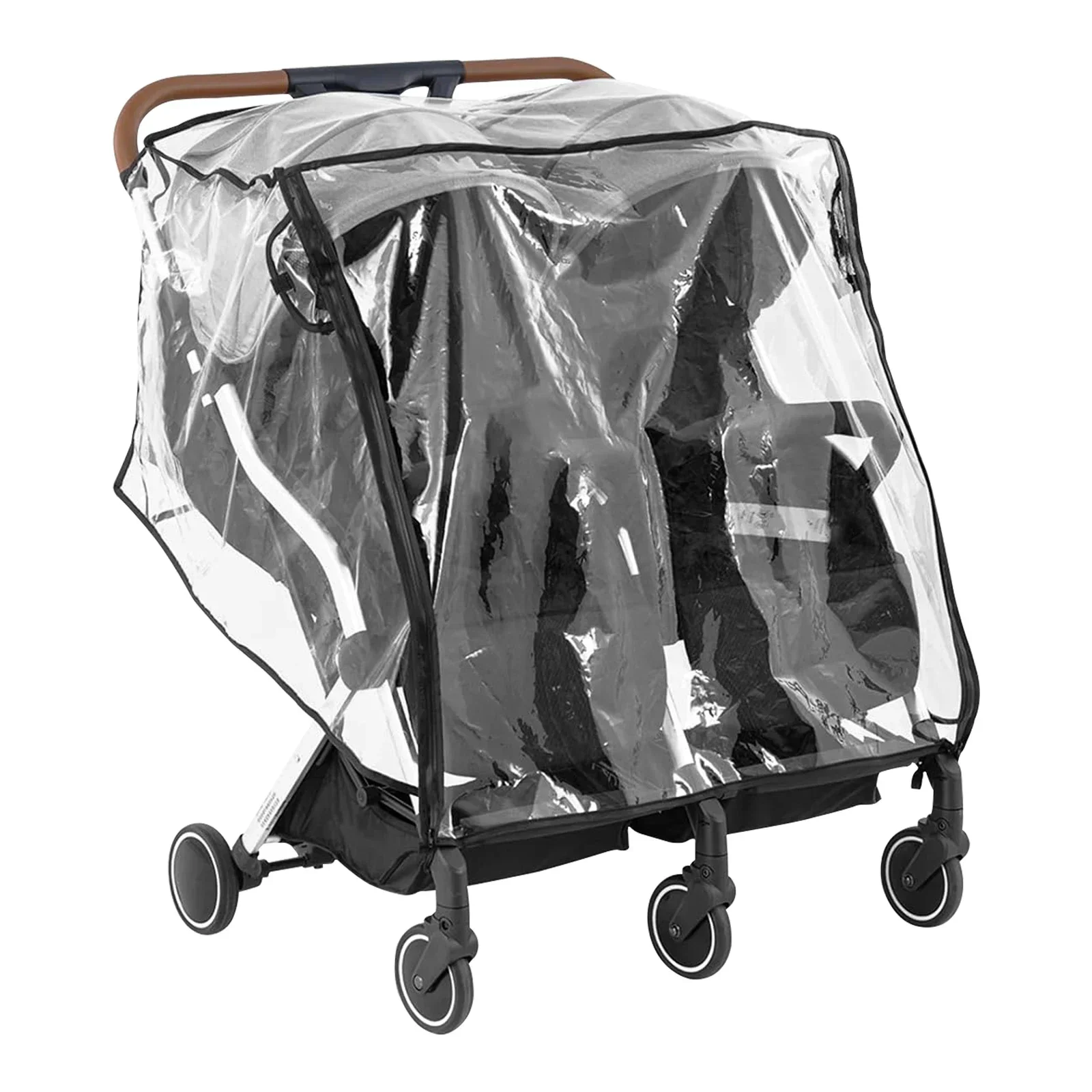 Double Stroller Rain Cover Universal Rain Cover for Side by Side Baby Stroller Raincoat Twins NEW
