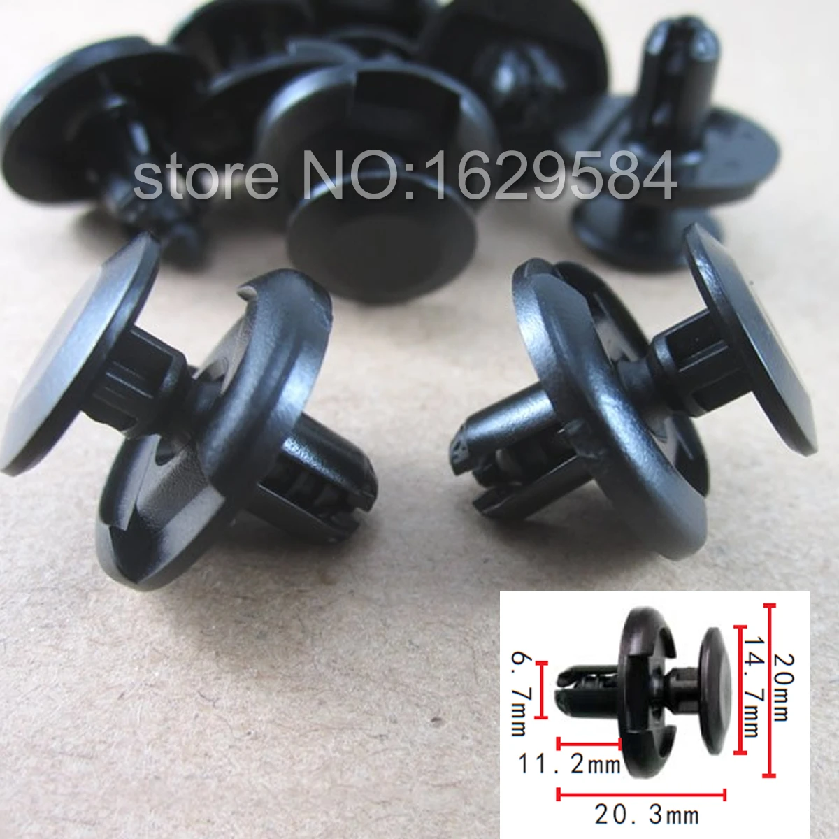 

100x брызговик, щит от брызг, фиксаторы, клипсы черные для Suzuki 09409-07332 0940907332 Camry Echo MR2 Sienna 1997 + 9046707164