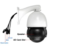 Caméra de surveillance infrarouge laser métallique couleur pleine résolution avec suivi automatique, zoom optique 60x, 8MP 4K 360° °   Caméra IP de surveillance PTZ à dôme haute vitesse POE 4