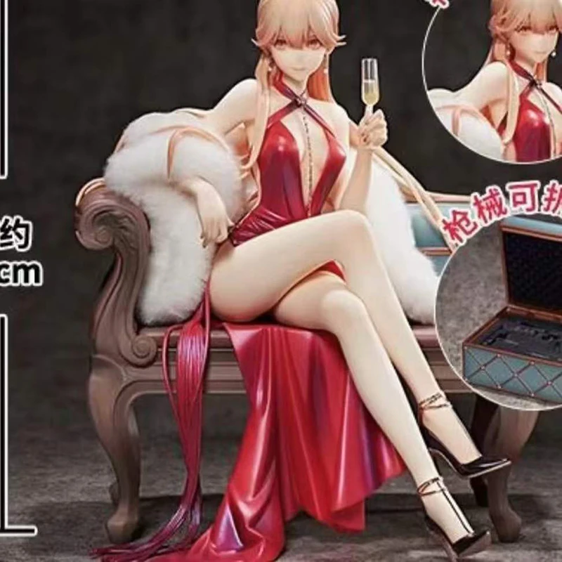 

19cm Girls' Frontline OTs-14 Groza Dinner Dictator Sexy Anime Girl Figure Purple Rainheart PVC Action Figure Adult Model Toys
