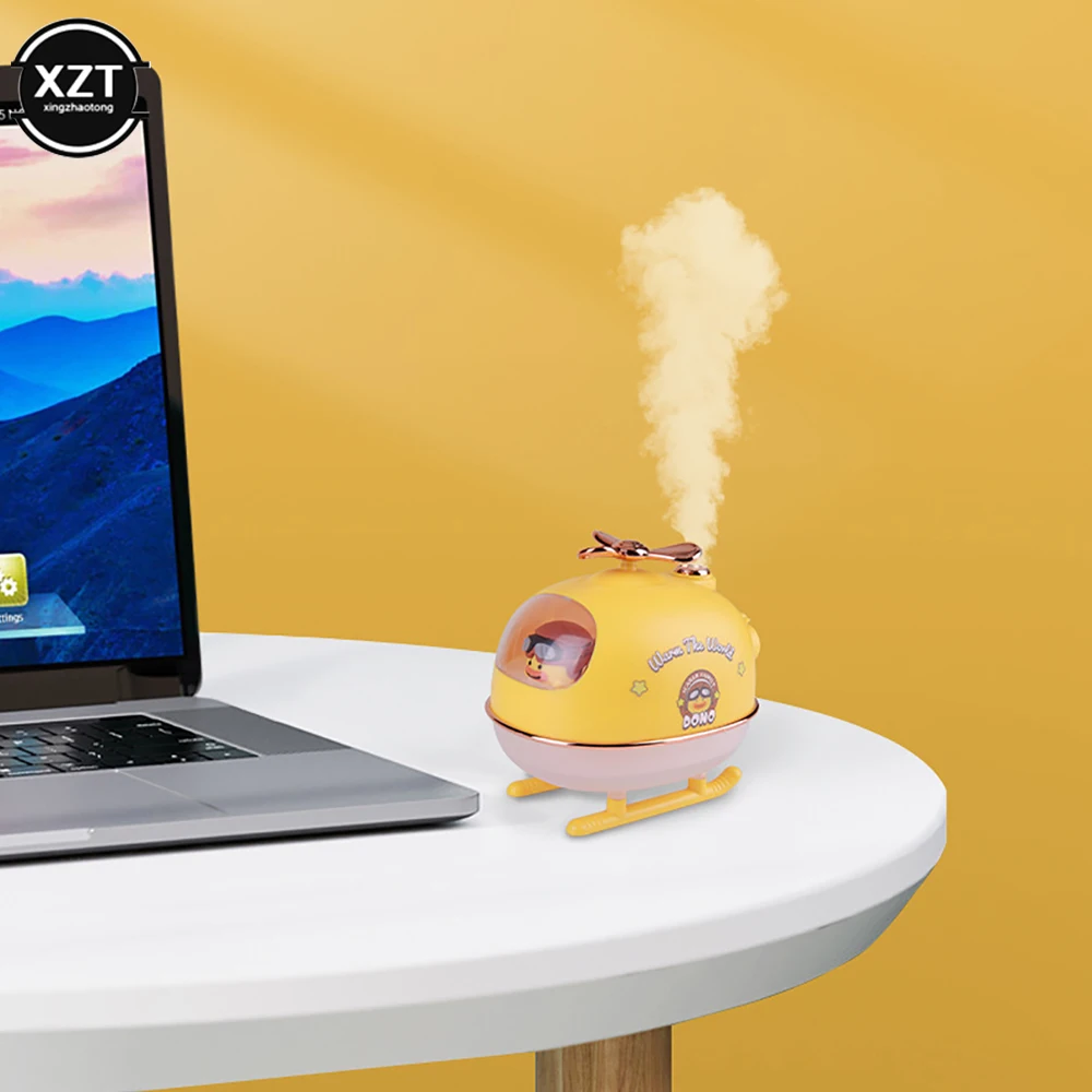 Creative Helicopter Mini Air Humidifier Office Home Room Aromatic Ultrasonic spray Cute Favorite Desktop Humidifier Aromatherapy