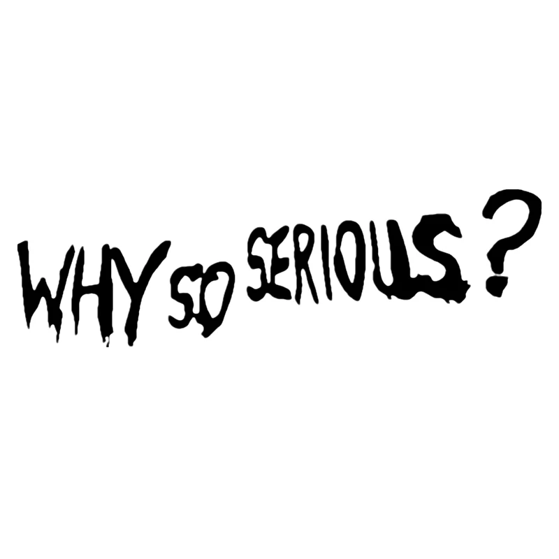 Autocollant Voiture Why So Serious? Holographique Néon Chrome - Vinyle Haute Qualité - Personnalisable UK - Pour JDM, Déco