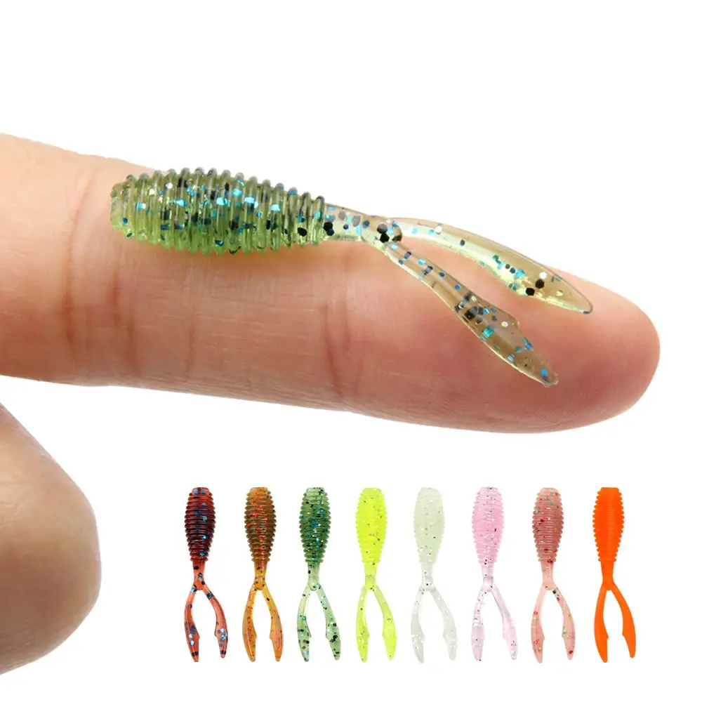 Fishing Soft Lures AJING Rockfish 10pcs/lot 03g 36mm Twin Tail