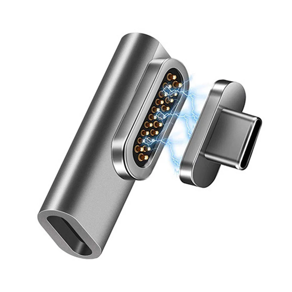 Magnetic Type-C 3.1 USB C Adapter Aluminum Alloy 20Pin Notebook Laptop PD Charging Converter for MacBook