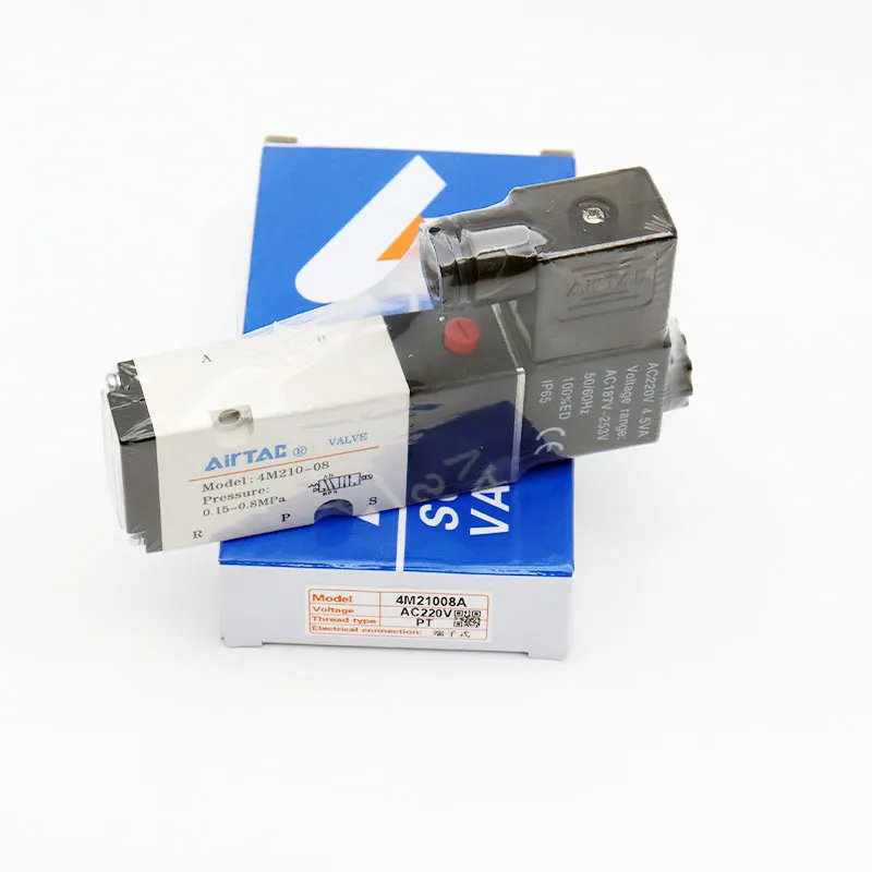5 포트 2 위치 솔레노이드 밸브, 4M110-06, AC220V, AC24V, AC110V, DC12V