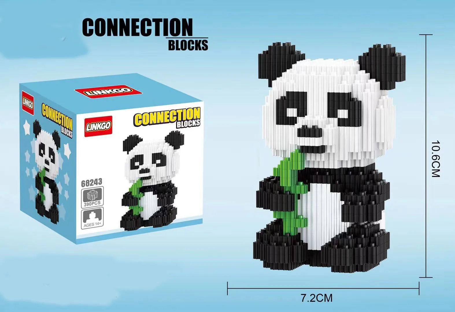 Panda-small-building-block-toy-particle-assembly-puzzle-decoration ...