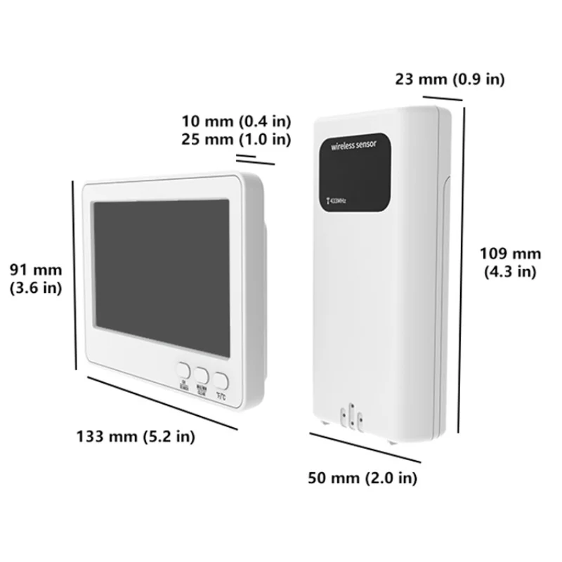 Temperature Humidity Meter Air Thermohygrometer RX11-3B indoor and outdoor temperature and humidity meter wireless 433 weather station LCD color screen weather forecast