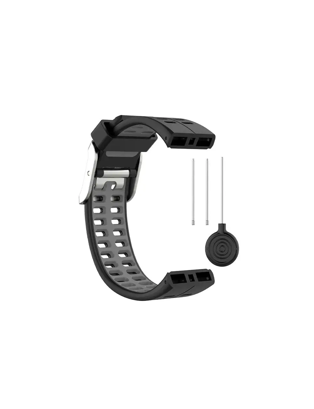 

Silicone Strap for Polar V800 Comfort Adjustable Watch Band Black / Gray