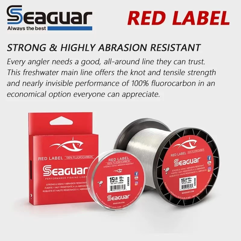 Seaguar Red Label Fluorocarbon Fishing Line 200 Yards