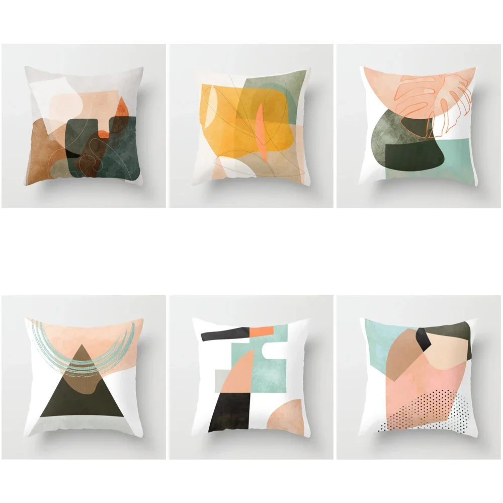 

House Decorative Home Pillowcase for sofa Cushion Cover 45*45 Nordic 40*40cm 40x40cm 50x50 Living Room abstract 60x60 Morandi