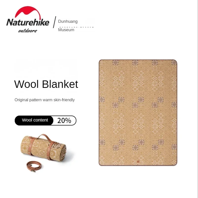 Naturehike-Outdoor Camping Shawl, Warm Wool Blanket, NH21PS005