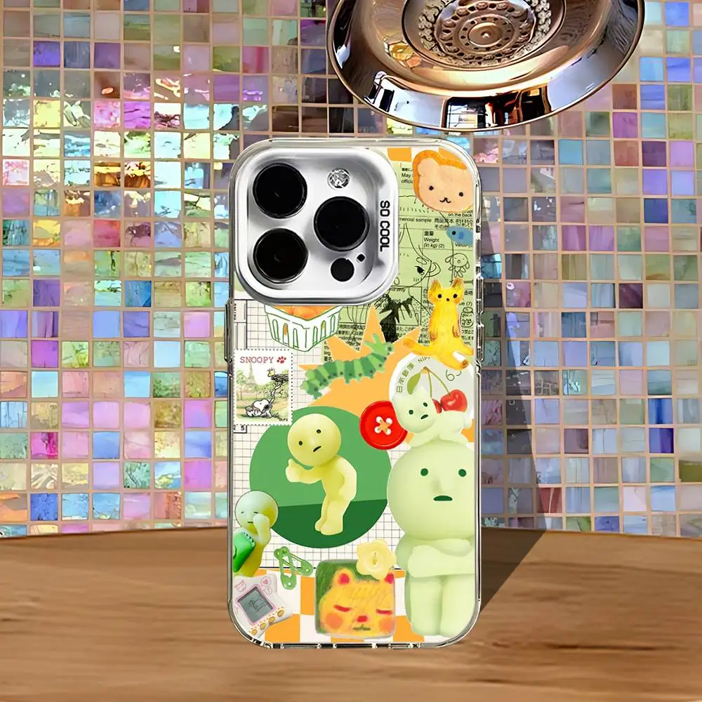 Adorable Smiski White Matte Shockproof Phone Case