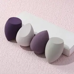 4-Piece Beauty Sponge Set for Flawless Foundation Application (PURPLE)
