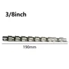 1Pc Socket Rack Holder 1/4 3/8 1/2inch 8 Clips Organizer Rail Iron 150/190/260mm For Storing Loose Socket Workshop Hand Tools 2