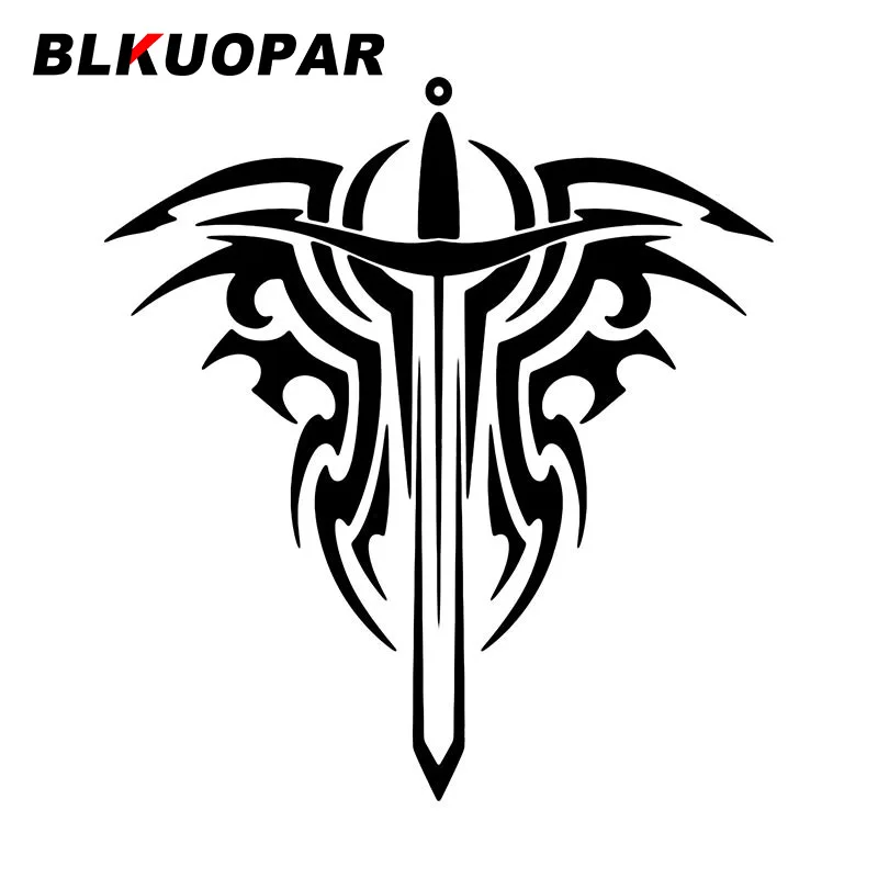 

BLKUOPAR Holy Sword Silhouette Creative Car Stickers Waterproof Personality Decal Funny RV Air Conditioner Car Door Protector