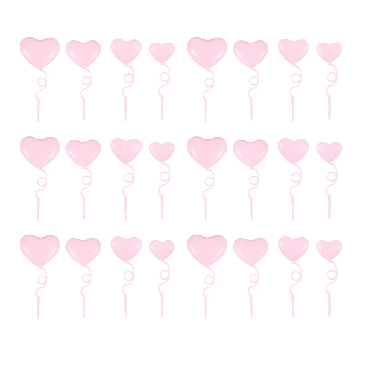 

24 Pcs Wedding Decor Creative Cake Topper Plug-in Heart Shape Toppers Picks Lovers