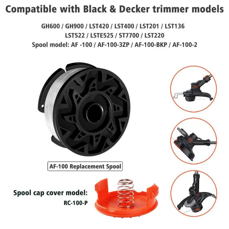 Replacement Spool scap cover for Black Decker Line String spring Trimmer  Weed Eater Refills 30ft 0.065”