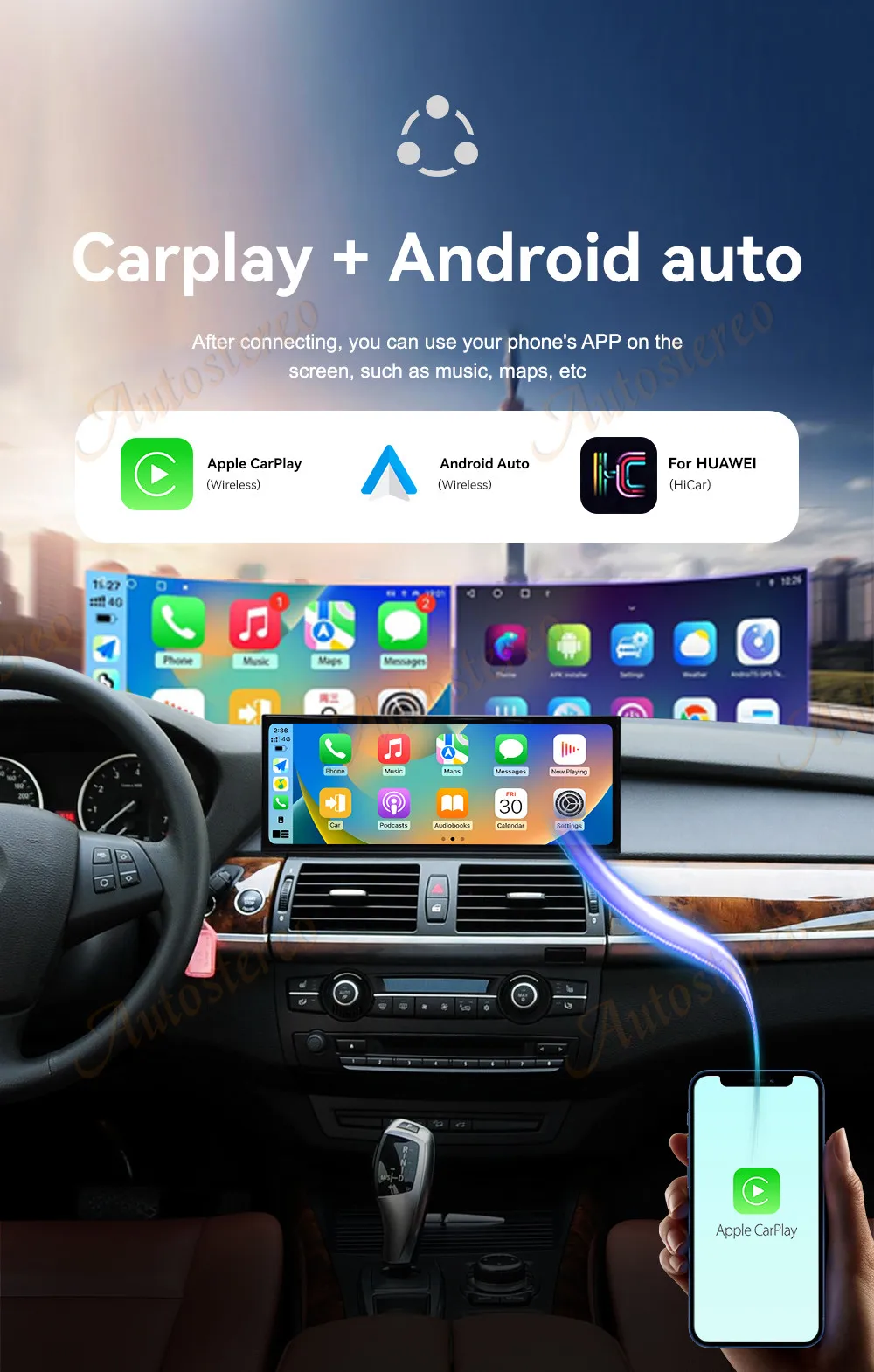 15.8 Inch Qualcomm 680 Android 13 Carplay For BMW X5 E70 X6 E71 2007-13 Car Mult