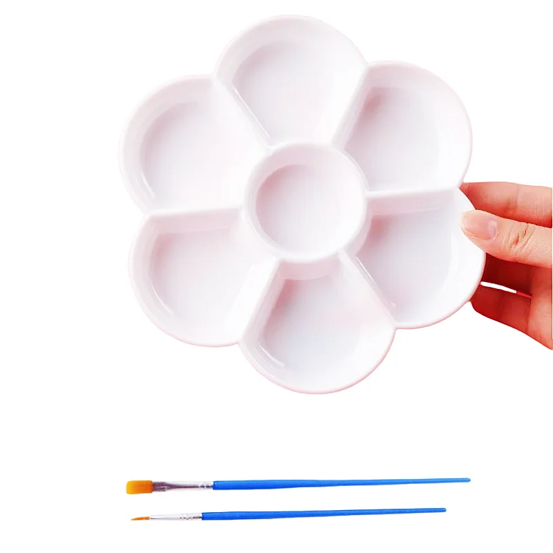 Plum blossom palette plate thickened plastic gouache Chinese painting pigment plate painting art supplies
