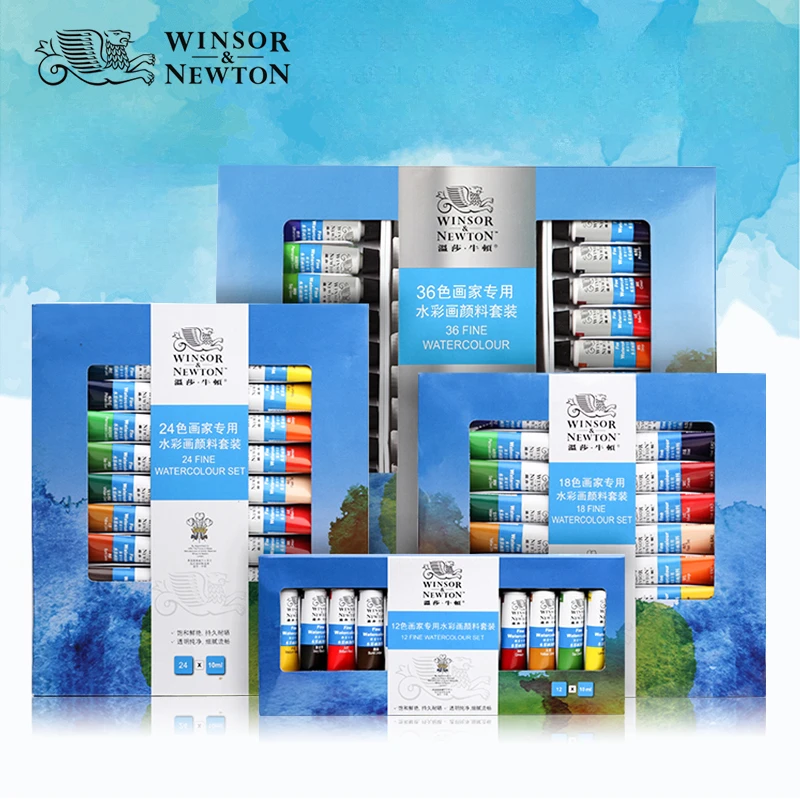 Winsor & Newton Professional Watercolor Paint Pigment 12/18/24/36 Colors 10ML Water Colors Painting Art Supplies For Artists watercolor paint watercolor pigment watercolor painting set