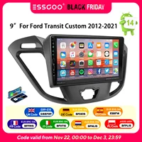 ESSGOO 9" Android 13 pour Ford Transit Custom 2012-2021 Autoradio CarPlay Android Auto GPS Navigation WIFI Bluetooth RDS USB Type-C Mirror Link SWC 2 Din Lecteur Multimédia Vidéo 1