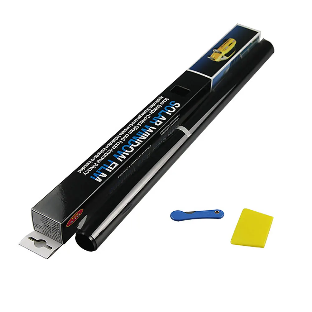 Window Tinting Film UV Protection Heat Insulation Film Privacy Car Roof Film 75cm*6m Super Black Sunscreen Film Auto Accessories