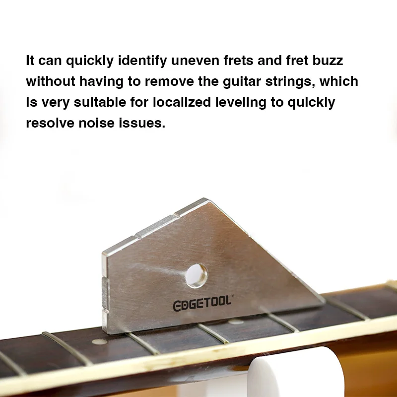 StewMac Fret Kisser, Fret Rocker And Diamond File Combined For Single Fret Spot Levelling 6 5mm Steel