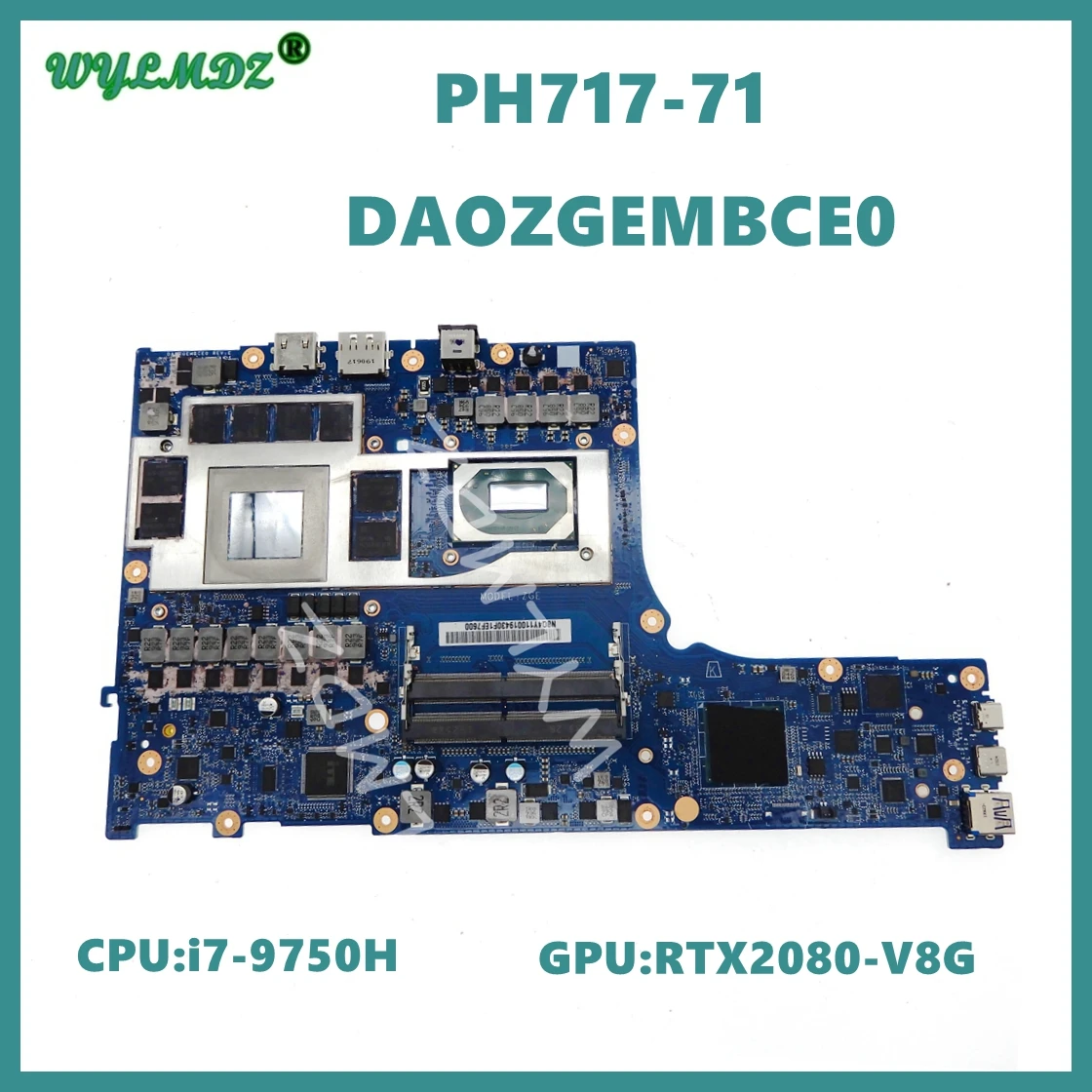 

DA0ZGEMBCE0 With i7-9750H CPU RTX2080-V8G GPU Mainboard For Acer Predator Helios 700 PH717-71 Laptop Motherboard 100% Tested