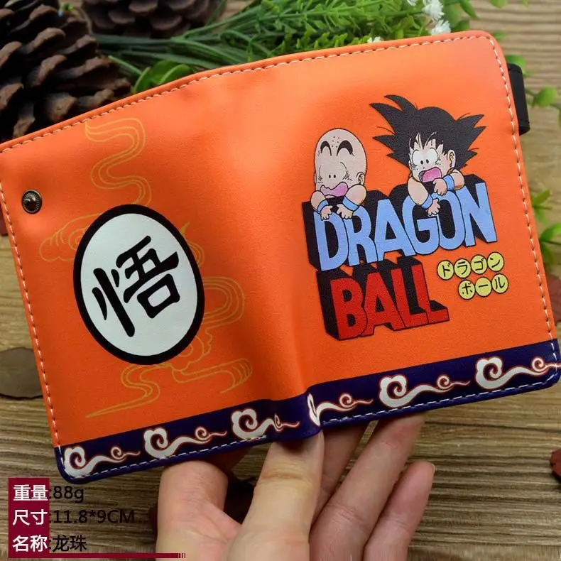 Portefeuille Dragon Ball Comix Anime - Porte-Monnaie 3 Volets Avec Anneau Porte-Clés Pour Enfants