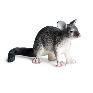 Children's Solid Simulation Animal Model, Rat Opossum, Long Tailed Hairy Rat, Chinchilla, Plastic Animal Toy Ornaments