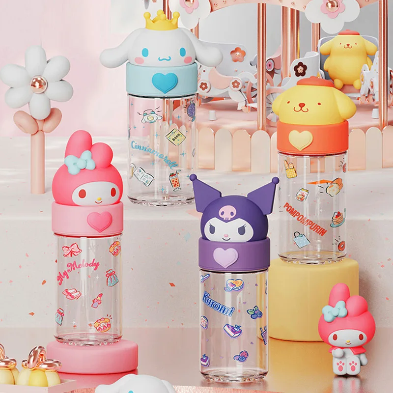 

360Ml Sanrio Water Bottle Kuromi Cinnamoroll Vacuum Cup Cartoon Anime Vacuum Flask Toys for Kids Hot Water Cup Portable Kettle