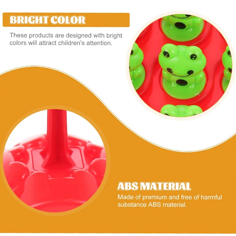 Montessori Frog Balance Game Toys Parent-Child Interactive Family Puzzle Game Birthday Christmas Bulk Frogs Tree Gifts for Kids 4