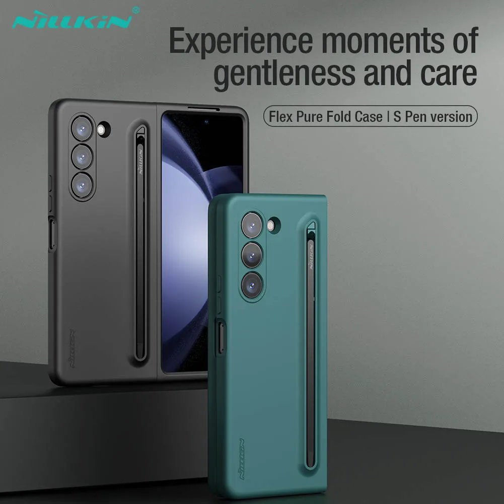 Per Samsung Galaxy Z Fold 5 Custodia Con S Pen Nillkin Flex Pure Fold Case Per Galaxy Fold 5 Cover In Silicone Liquido Per Z Fold 5