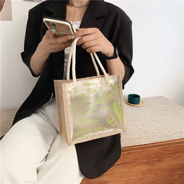 Transparent Jelly Crossbody Bag, Graffiti Pattern Shoulder Bag - Temu