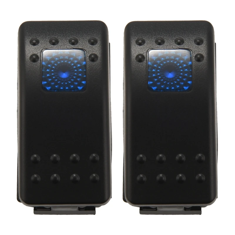 

2x12 В 20 А водонепроницаемый синий светодиодный переключатель On/Off Boat SPST 3P с светильник кой