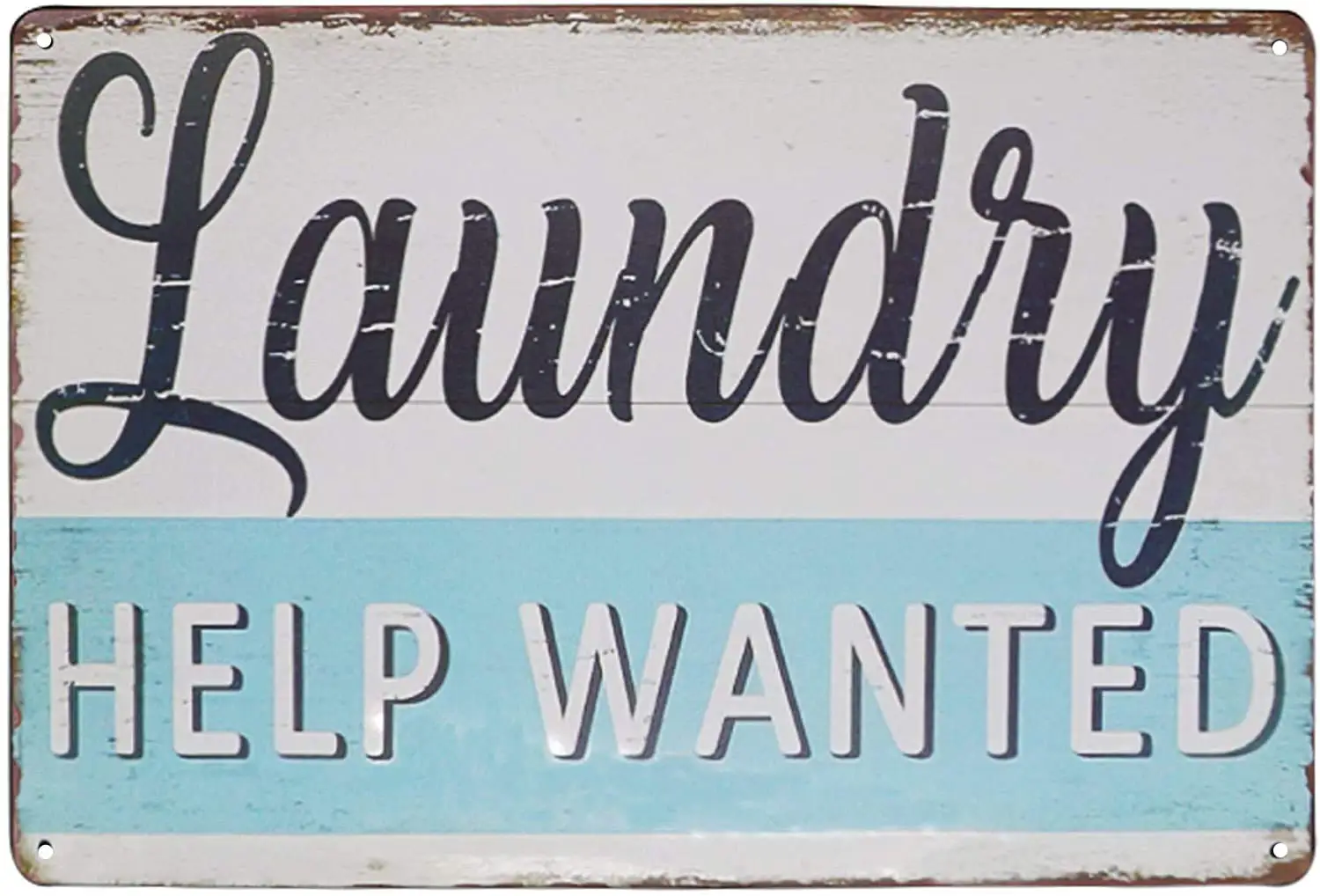 

ERLOOD Laundry Help Wanted Retro Vintage Home decor Tin Sign Retro Style Metal Bar Pub Poster 8 x 12