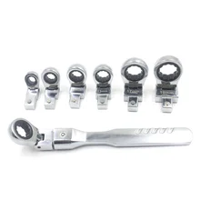 

Portable Ratcheting combination wrenches Spanner hand tools shaking head interchangeable ratchet wrench wrench 180° rotating gea