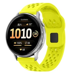 Silicone Replacement Band - 22mm Hole Design Fitness Watch Strap - 22mm Universal (Fluorescent green)